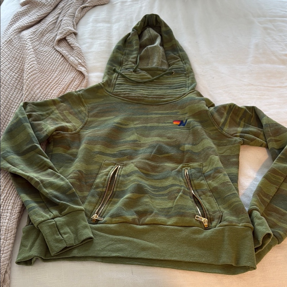 Aviator Nation Green camo Hoodie